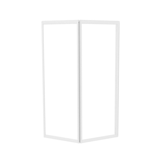 Шторка для ванной стеклянная прозрачная 105х140х0,3 см складная профиль белый Ravak VS2