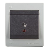 Кнопка звонка Aling-conel 256I.1A открытая установка серая IP44 с подсветкой Кнопка звонка Aling-conel 256I.1A открытая установка серая IP44 с подсветкой