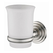 Стакан для ванной WasserKraft Ammer с держателем стекло матовый/металл никель (K-7028)