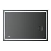 Зеркало с подсветкой прямоугольное 100х70 см с часами с увеличительным зеркалом AM.PM Gem (M91AMOX1003WG)