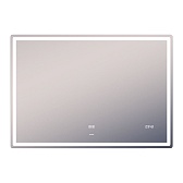 Зеркало VIGO Geometry Luxe 1000х700 мм с подсветкой с сенсорным включением с часами с антизапотеванием Зеркало VIGO Geometry Luxe 1000х700 мм с подсветкой с сенсорным включением с часами с антизапотеванием