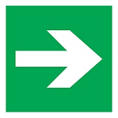 Наклейка Rexant эвакуационный знак Направляющая стрелка самоклеящаяся 200х200 мм (5 шт.)