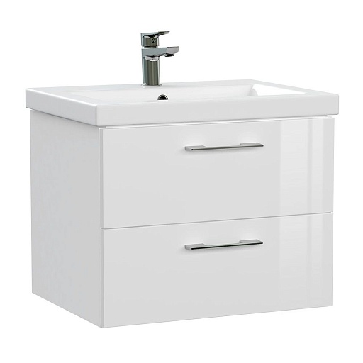 Тумба под раковину Cersanit Lara 60 см подвесная белая (64133)