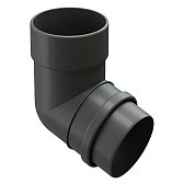 Колено трубы Docke Lux пластиковое d100 мм 72° графитовый серый RAL 7024 Колено трубы Docke Lux пластиковое d100 мм 72° графитовый серый RAL 7024
