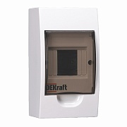 Щит распределительный навесной Dekraft пластиковый IP41 200х112х92 мм 4 модуля непрозрачная дверь Щит распределительный навесной Dekraft пластиковый IP41 200х112х92 мм 4 модуля непрозрачная дверь