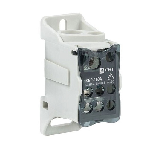 Блок распределительный EKF PROxima на DIN-рейку и монтажную панель 50х80х33 мм 690 В IP20 160 А (plc-kbr160)