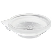 Мыльница для ванной WasserKraft Kammel K-8300White с держателем стекло/металл белая (K-8329W)