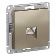 Розетка компьютерная Systeme Electric AtlasDesign встраиваемая шампань RJ45 (ATN000586) Розетка компьютерная Systeme Electric AtlasDesign встраиваемая шампань RJ45 (ATN000586)