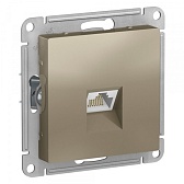 Розетка компьютерная Systeme Electric AtlasDesign встраиваемая шампань RJ45 (ATN000586)