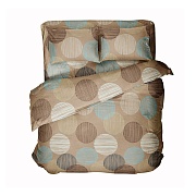 Комплект постельного белья 1,5-спальный бязь Самойловский текстиль Капучино мультиколор с простыней 145х220 см