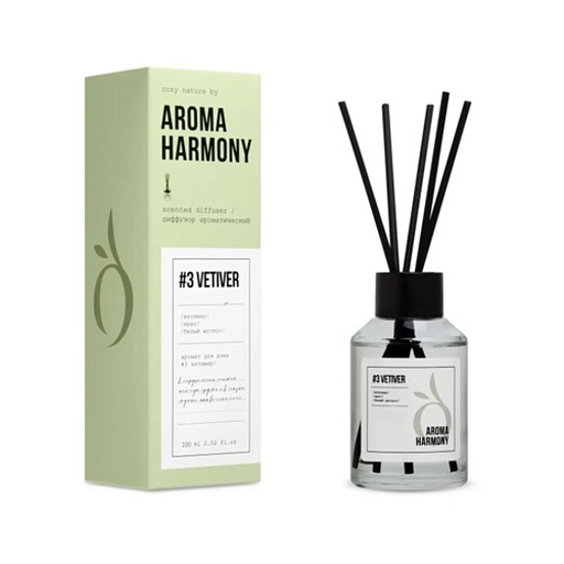 Аромадиффузор с палочками Aroma Harmony Nature №3 Vetiver 60 мл Аромадиффузор с палочками Aroma Harmony Nature №3 Vetiver 60 мл