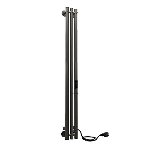 Полотенцесушитель электрический Indigo Style 1200х132 мм 65 Вт с терморегулятором оружейная сталь