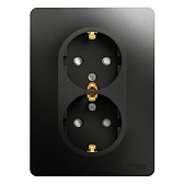 Розетка Systeme Electric Glossa встраиваемая антрацит со шторками (GSL000726) Розетка Systeme Electric Glossa встраиваемая антрацит со шторками (GSL000726)