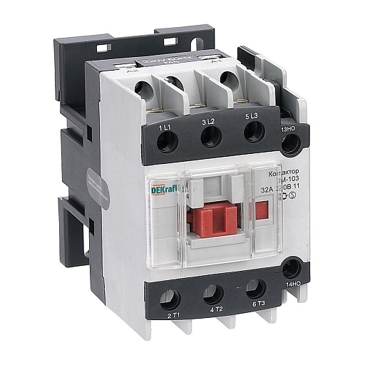 Контактор модульный Dekraft КМ-103 220 В 32 А тип AC 1НО+1НЗ (22123DEK)