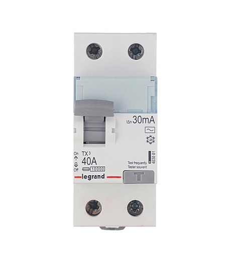 УЗО Legrand TX3 40А 1P+N тип AC 30 мА 10 кА (403001) УЗО Legrand TX3 40А 1P+N тип AC 30 мА 10 кА (403001)