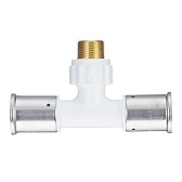 Тройник Henco (14PKW-320532) 32(пресс) х 3/4 НР(ш) х 32(пресс) белый PVDF Тройник Henco (14PKW-320532) 32(пресс) х 3/4 НР(ш) х 32(пресс) белый PVDF