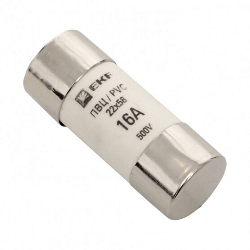 Вставка плавкая EKF PROxima ПВЦ 16А 50 кА 220 В цилиндрическая (10 шт.) (pvc-22x58-16)