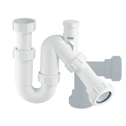 Сифон для раковины McAlpine 1 1/4х32 мм без выпуска с соединением 32 мм белый (MRW7V)