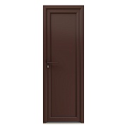 Металлопластиковая дверь VEKA 2050х800 мм алюминиевый порог коричневая левая глухая
