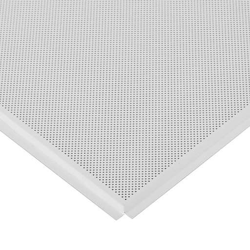 Кассета для подвесного потолка 600х600 мм Албес Tegular Стандарт перфорированная алюминиевая белая матовая