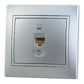 Розетка компьютерная с рамкой Lezard MIRA 701-1010-139 скрытая установка металл серый Розетка компьютерная с рамкой Lezard MIRA 701-1010-139 скрытая установка металл серый