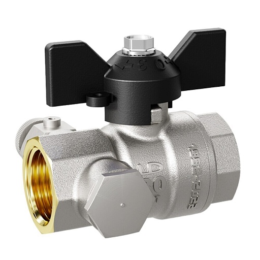 Кран шаровой латунный LD Pride 1/2 ВР(г) х 1/2 ВР(ш) для подключения манометра бабочка прямой (LD 44.394.15) Кран шаровой латунный LD Pride 1/2 ВР(г) х 1/2 ВР(ш) для подключения манометра бабочка прямой (LD 44.394.15)