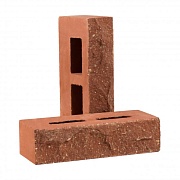 Кирпич облицовочный гиперпрессованный пустотелый клинкер рустированный с ложка М200 250х100х65 мм 0,8 NF Рубелэко