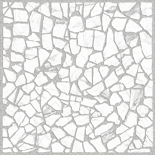 Керамогранит Alma Ceramica Laurent белый мозаика 600x600x9 мм (5 шт.=1,8 кв.м)
