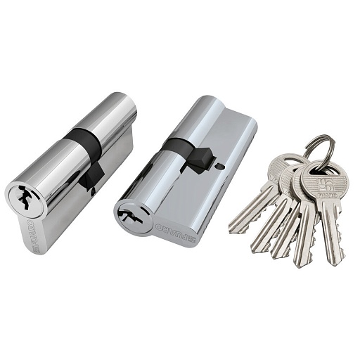 Цилиндр Fuaro 100 ZA 80 40х40 мм ключ/ключ хром