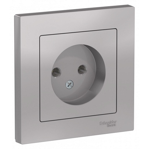 Розетка Systeme Electric AtlasDesign встраиваемая алюминий (ATN000340)