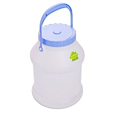 Бидон для жидких/сыпучих веществ Мартика Просперо 5 л пластиковый с крышкой белый