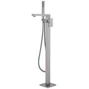 Смеситель для ванны напольный Abber Daheim сатин однорычажный с лейкой (AF8215SP)