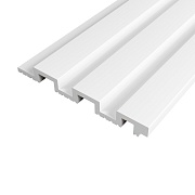 Панель декоративная из экополимера 3D 130х3000х15 мм Солид 4 UHD 01-130L белая 0,39 кв.м