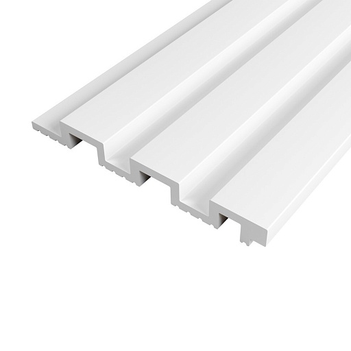 Панель декоративная из экополимера 3D 130х3000х15 мм Солид 4 UHD 01-130L белая 0,39 кв.м