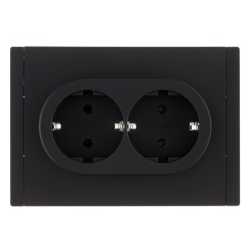 Розетка IEK Forte&Piano FP124 встраиваемая черная (FP-R21-16-1-K02)