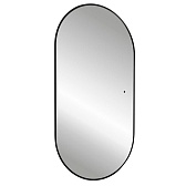 Зеркало с подсветкой овальное 55х105 см в раме черной бесконтактный сенсор Abber Kontur (AG6302SCB) Зеркало с подсветкой овальное 55х105 см в раме черной бесконтактный сенсор Abber Kontur (AG6302SCB)