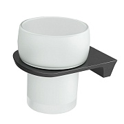 Стакан для ванной WasserKraft Wiese с держателем стекло матовый/металл хром (K-8928)