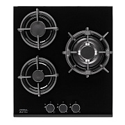 Варочная панель газовая Krona Fiero 45 3 конфорки черная