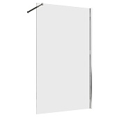 Душевая перегородка Abber Immer Offen хром 90х200 см стекло прозрачное 6 мм (AG61090)