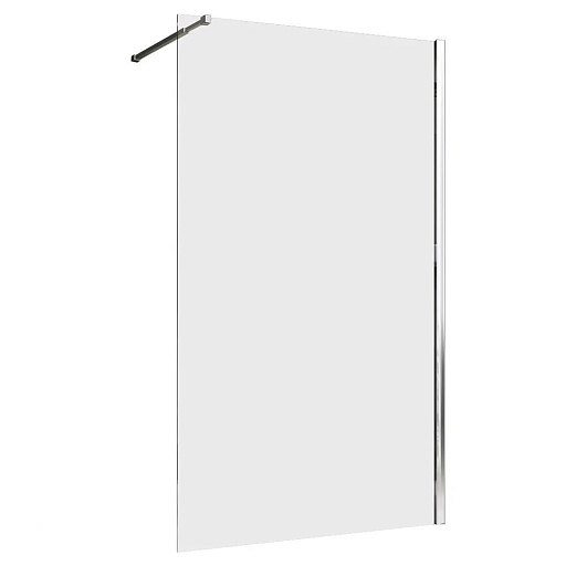 Душевая перегородка Abber Immer Offen хром 90х200 см стекло прозрачное 6 мм (AG61090)
