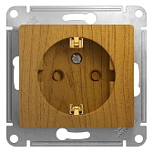 Розетка Systeme Electric Glossa встраиваемая дуб со шторками (GSL000545) Розетка Systeme Electric Glossa встраиваемая дуб со шторками (GSL000545)