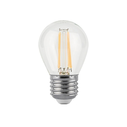 Лампа светодиодная филаментная Gauss Filament E27 4100К 7 Вт 580 Лм 150-265 В шар G45 прозрачная Лампа светодиодная филаментная Gauss Filament E27 4100К 7 Вт 580 Лм 150-265 В шар G45 прозрачная
