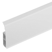 Плинтус ПВХ напольный Wimar Quadro 100 мм белый матовый 2200 мм Г-профиль со съемной панелью Плинтус ПВХ напольный Wimar Quadro 100 мм белый матовый 2200 мм Г-профиль со съемной панелью