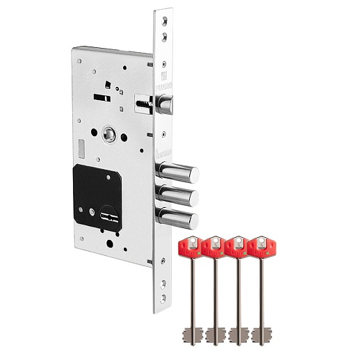 Замок врезной Fuaro Termo MDV25/S-60.85.3R16 для входной двери хром 4 ключа Замок врезной Fuaro Termo MDV25/S-60.85.3R16 для входной двери хром 4 ключа