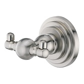 Крючок для ванной WasserKraft Ammer K-7000 двойной на шуруп металл никель (K-7023D)