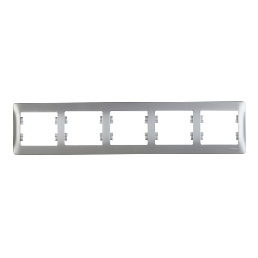 Рамка Systeme Electric Glossa пятиместная алюминий (GSL000305)