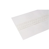 Профиль углозащитный пластиковый для непрямых углов с сеткой 100х100 мм 3 м Профиль углозащитный пластиковый для непрямых углов с сеткой 100х100 мм 3 м