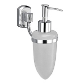 Дозатор для мыла WasserKraft Oder с держателем стекло матовый/металл хром (K-3099)