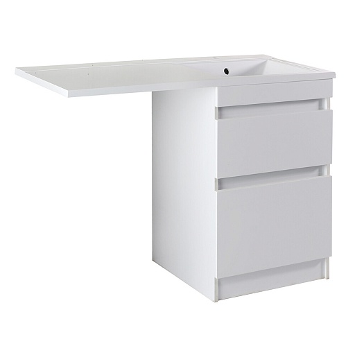 Тумба под раковину и стиральную машину АСБ-Мебель 60 см белая (10252)