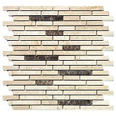 Мозаика Mir Mosaic Natural S-line бежевая из натурального камня 305х305х10 мм глянцевая Мозаика Mir Mosaic Natural S-line бежевая из натурального камня 305х305х10 мм глянцевая